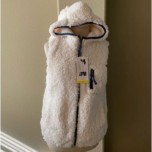 Original Weatherproof Vintage since 1948 women's Sherpa vest, white navy  small